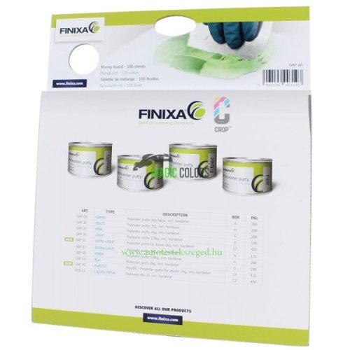 Planșetă pentru amestecarea chitului Finixa (100 de foi/pachet)