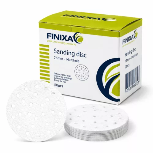 Disc abraziv ceramic SharpWhite Ø75 mm P180 Multihole – 50 buc. – Finixa