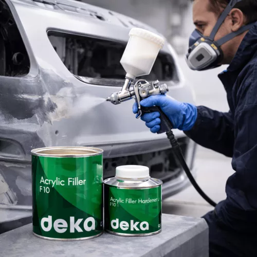 Grund de umplere acrilic 2K 4:1 set (0,8L + 0,2L) /Alb/ – Deka