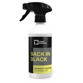   Liquid Elements Gel pentru Anvelope și Plastic Back in Black (500ml)
