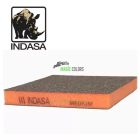   Burete abraziv Indasa cu două fețe - Medium (Portocaliu) P120-P220