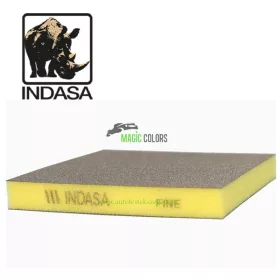   Burete abraziv Indasa cu două fețe - Fine (Galben) P220-P400