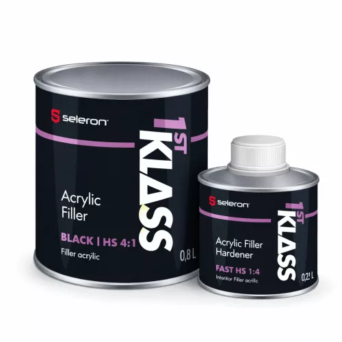 Filler Acrilic HS 4:1 + Întăritor 1L /Negru/ – 1st KLASS