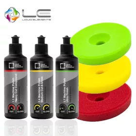   Set de Lustruire Liquid Elements - Pentru Mașini Orbitale (3x150/170mm - 3x1000ml)