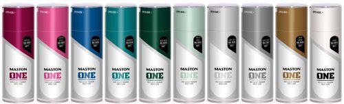 Maston ONE Vopsea Acrilică Universală - RAL 9016 Traffic White - Matase (400ml)