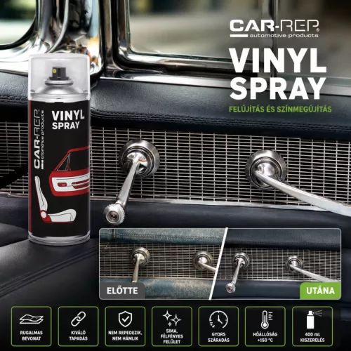 Spray Car-Rep Gri Deschis VINYL pentru bord, piele, textile RAL7000 (400ml)