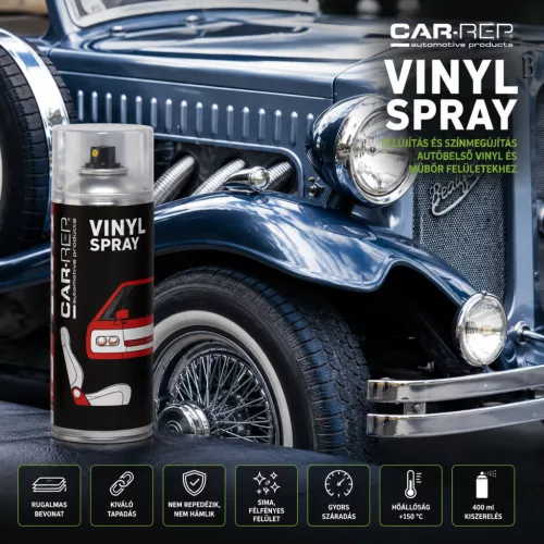Spray Car-Rep Gri Deschis VINYL pentru bord, piele, textile RAL7000 (400ml)