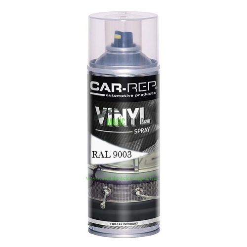Spray Car-Rep Alb VINYL pentru bord, piele, textile RAL9003 (400ml)