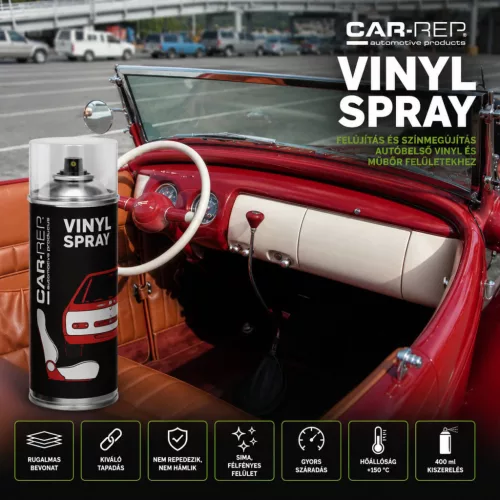Spray Car-Rep Negru VINYL pentru bord-interior RAL9004 (400ml)
