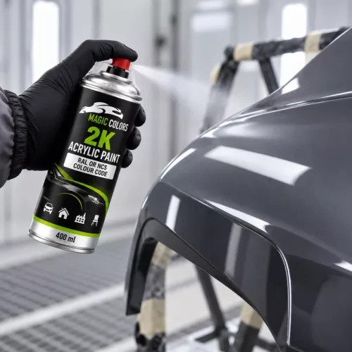 Spray vopsea acrilică 2K umplută, preparată după cod RAL sau NCS – 400 ml