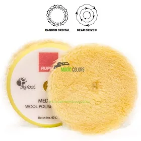   Tampon de Lână Rupes (Galben-Mediu) Ø130-145mm - Pentru Mașinile LHR și Mille