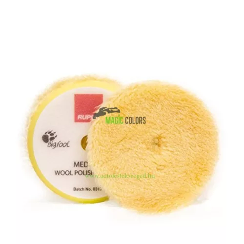 Tampon de Lână Rupes (Galben-Mediu) - Pentru Mașina LHR75E Ø80-90mm