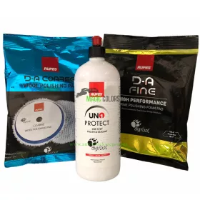   Rupes Kit de Lustruire Într-un Singur Pas - 1000ml - Conține Ceară de Carnauba și Silicon Uscat