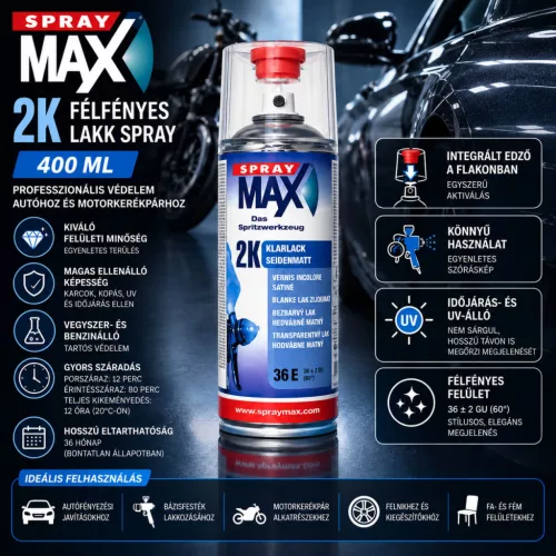 Lac Transparent 2K Semi-Lucios Spray 400 ml – SprayMax